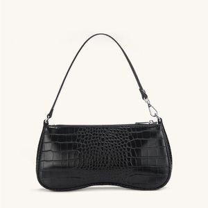 JW PEI EVA Shoulder Bag in Black Croc